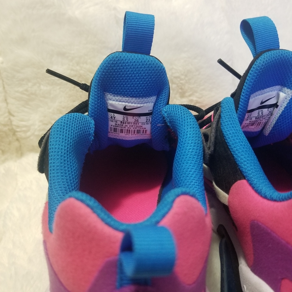 Nike women air max 270 react Pink/Blue/Black - Picture 4 of 7